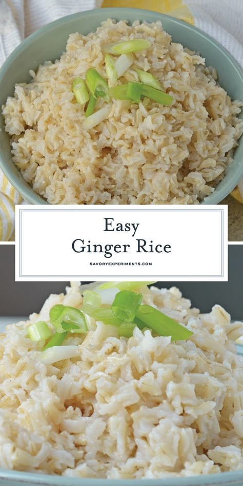 Jasmine Recipes, Best Jasmine Rice, Jasmine Rice Recipe, Ginger Rice, Jasmine Rice Recipes, Rice Side Dish Recipes, Recipes Rice, Asian Dish, Seasoned Rice Recipes