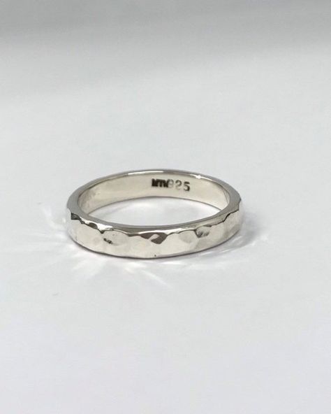 Silver Ring Hammered, Hammered Wedding Ring, Band Rings Women, Ladies Silver Rings, Hammered Wedding Rings, Silver Necklace Simple, Hammered Jewelry, Hammered Silver Ring, Silver Rings Simple