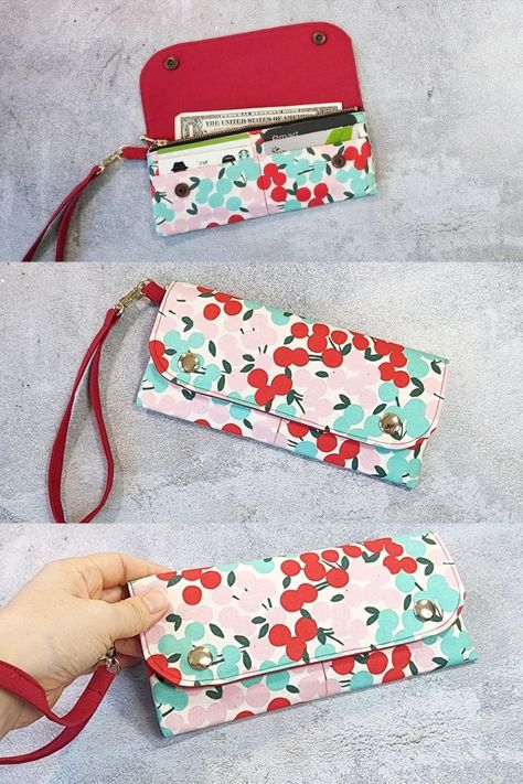 Tendersmile Handmade, Sewing Wallet, Diy Wallet Pattern, Wallet Pattern Free, Long Wallet Pattern, Cricut Patterns, Diy Purses, Diy Handmade Bags, Phone Bag Pattern