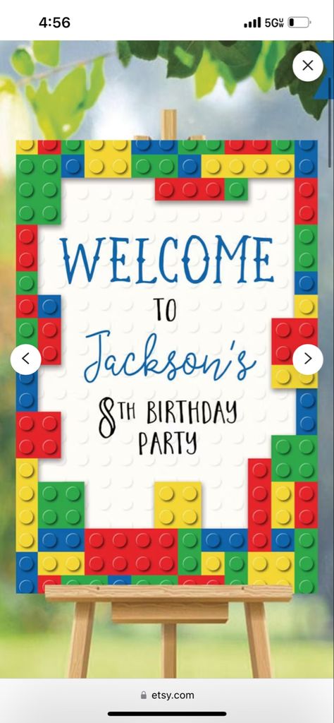 Lego Welcome Sign, Lego City Birthday Party Ideas, Lego Balloon Garland, Lego Party Balloons, Lego Birthday Banner, Lego City Birthday, Lego Classroom Theme, Lego Balloons, Brick Backdrops