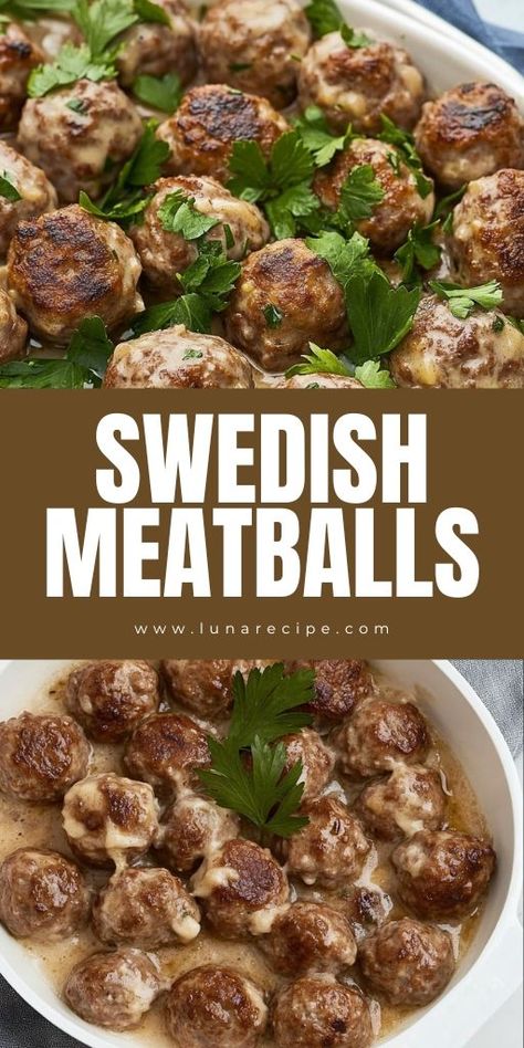 🧆Make the ultimate comfort food with this Better-than-IKEA Swedish Meatballs recipe. Tender meatballs seasoned to perfection in a rich, creamy sauce, perfect over egg noodles or mashed potatoes. This dish is an easy weeknight meal everyone will love. Save this recipe to recreate this Swedish classic at home 🥄 #SwedishMeatballs #ComfortFood #CreamyDinners #WeeknightMeals #HomemadeMeatballs 🥔🍝 Classic Swedish Meatballs, Scandinavian Dinner Recipes, Norwegian Meatballs Recipes, Stove Top Swedish Meatballs, Ikea Meatballs Recipe, Swedish Meatballs Sauce, Swedish Meatball Sauce Recipe, Meatballs And Noodles, Paleo Swedish Meatballs