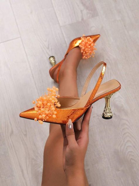 Pearl Sandals, Heel Pumps, Open Toe High Heels, Chunky High Heels, Pink Sandals, Pumps Heels Stilettos, Peep Toe Sandals, Leather High Heels, Womens Shoes High Heels