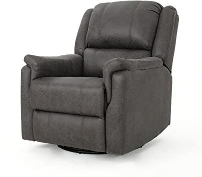 Jemma Tufted Slate Microfiber Swivel Gliding Recliner Chair Black Living, Swivel Rocker Recliner Chair, Living Room Recliner, Glider Recliner, Lift Recliners, Swivel Recliner, Home Needs, Rocker Recliners, Christopher Knight