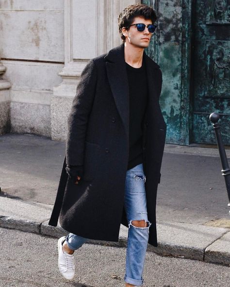 Men Coat Outfit, Workout Man, Streetwear Mode, Winter Outfits Men, Stylish Mens Outfits, Men Fashion Casual Outfits, Streetwear Men Outfits, Outfits Men, Coat Outfits