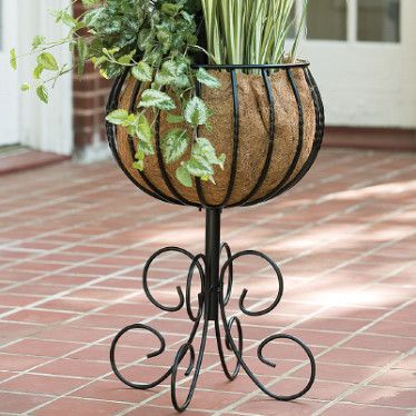 Blacksmith Round Pedestal Urn Planter Outdoor Urns, Plant Stands Outdoor, Plants For Hanging Baskets, Urn Planters, Tall Planters, Patio Plants, Lawn And Garden, Outdoor Plants, Backyard Wedding