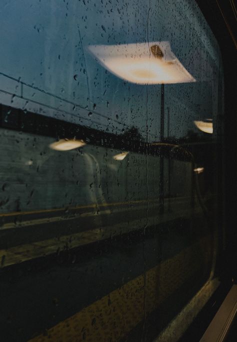 #rainyday #rainaesthetic #train #travel Rainy Train Ride Aesthetic, Train Astethic, Poet Anderson, Phil Elverum, Rain Train, Oc Building, Rainy Day Wallpaper, Train Aesthetic, Train Conductor