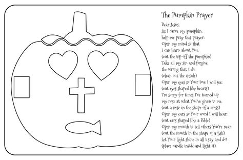 Christian Pumpkin Carving Lesson, Pumpkin Prayer Coloring Page, Pumpkin Parable, Say No To Halloween Christian, Christian Jackolantern, The Pumpkin Prayer Printable, Sunday School Pumpkin Crafts, Pumpkin Sunday School Craft, Christian Jack O Lantern Poem