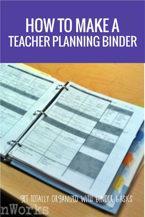 Seriously - the best thing I've done... ever. How to Make a Teacher Planning Binder {Binder Basics} Lesson Plan Binder Organization, Curriculum Binder Organization, Sped Lesson Plans, Lesson Planning Tips New Teachers, Teacher Planning Binder, School Organization Tips, Free Teacher Binder, Planning School, Teacher Lesson Planner