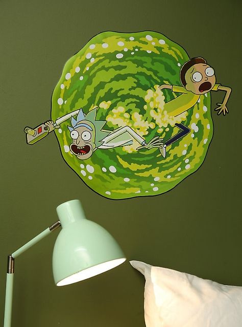 Interior Doors Painted, Rick And Morty Portal, Hobbies Ideas, Painted Ceilings, Painted Interior Doors, Basement Garage, Circle Canvas, Bedroom Basement, Rick Y Morty