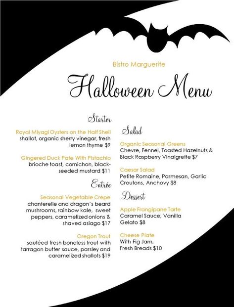 halloween promotion Ideas for restaurants and bars menu ideas Movie And Dinner Theme, Restaurant Promotion Ideas, Halloween Restaurant, Marketing For Restaurants, Halloween Promotion, Duck Pate, Spooky Dinner, Halloween Promotions, Halloween City