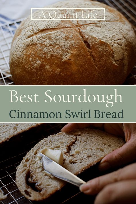 Best Sourdough Cinnamon Swirl Bread Recipe - A Quaint Life Cinnamon Sourdough Bread Loaf, Sourdough Starter Cinnamon Bread, Sourdough Recipes Cinnamon Bread, Sourdough Bread Cinnamon Sugar, Sourdough Cinnamon Loaf, Cinnamon Chip Sourdough Bread, Brown Sugar Sourdough Bread, Cinnamon Sugar Sourdough Loaf, Cinnamon Bread Sourdough