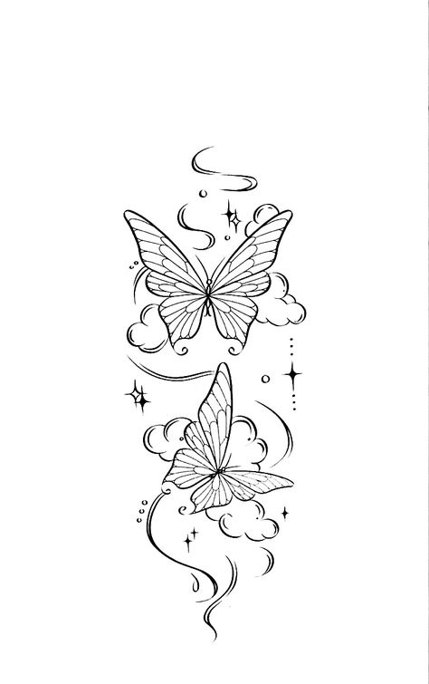 Forever 21 Tattoo, Baddie Tattoo Ideas Female Arms, Female Tattoo Stencils, Butterfly Tattoo Designs Drawing, Tattoo Ideas Png, Ornamental Butterfly Tattoo, Compass Tattoo Design Simple, Cute And Simple Tattoos, Girly Tattoo Ideas