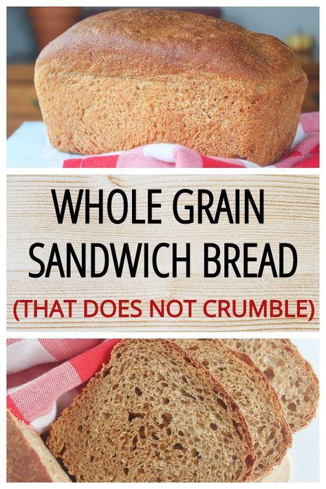 Non-Crumbly Whole Grain Sandwich Bread • Cheapskate Cook Whole Grain Bread Recipe Homemade, Whole Grain Bread Machine Recipes, Whole Grain Bread Machine Recipes Healthy, Whole Grain Bread Recipe Machine, Bread Machine Whole Grain Bread, Whole Grain Bread Recipes, Easy Whole Grain Bread Recipe, Diy Whole Grain Bread, Best Whole Grain Bread Recipe