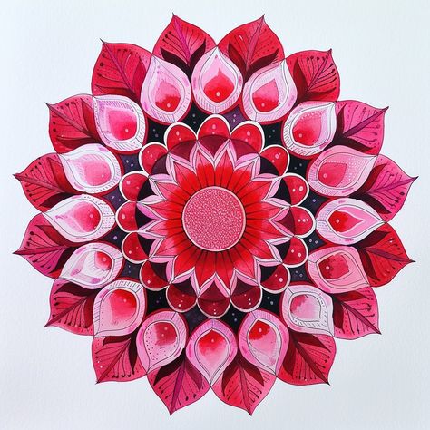 Red and Pink Mandala Red Mandala, Pink Mandala, Art Pink, Pink And Red, Mandala Art, Pink Color, Red, Pink, On Instagram