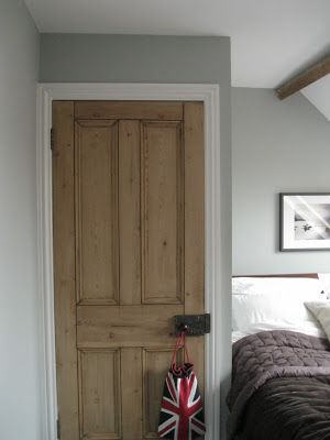 Disclaimer : When we were renovating our Master bedroom I was heavily pregnant with twins (heavy being the operative word!! I was HUUUUGE!... Country Interior Doors, Federation Interiors, Farrow And Ball Light Blue, Modern Country Interior, Country Luxe, Pretty Door, Original Farmhouse, Country Doors, Pine Interior Doors