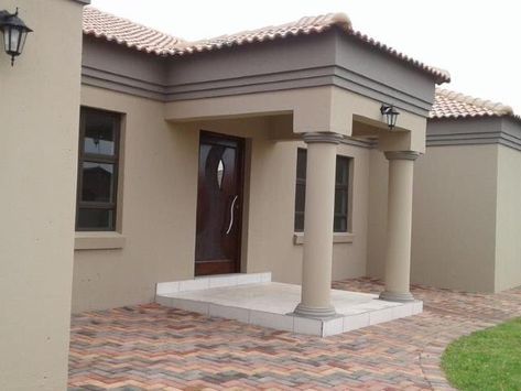 One Flat House Design, South African Houses Modern, South African House Design, Building Plans House 3 Bedroom, Modern House Interior Paint Ideas, Nigerian House Design Exterior, 2 Bedroom House Plans South Africa, Beautiful House Plans South Africa, Flat Roof House Design In South Africa