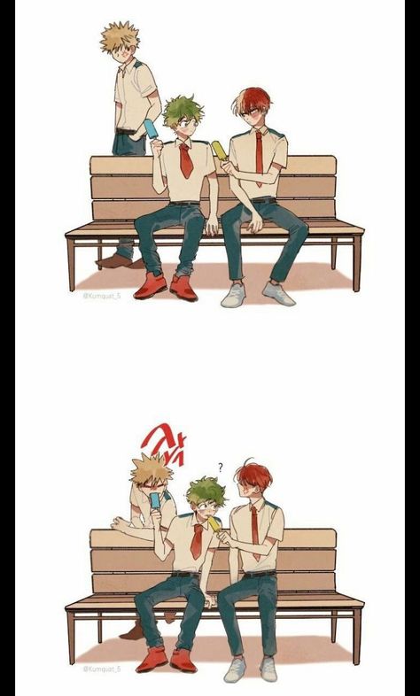 Bakugo Todoroki, Deku X Kacchan, My Hero Academia Shouto, My Hero Academia Memes, Hero Wallpaper, Buko No Hero Academia, Boku No Hero Academia Funny, Anime Memes Funny