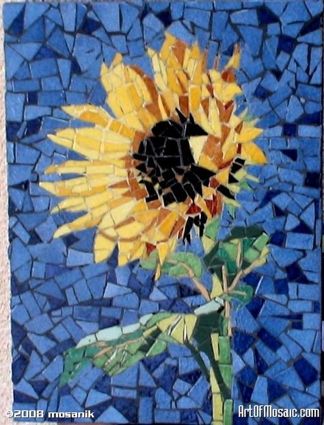 Explore The Wonderful World Of Mosaic Art Sunflower Mosaic, Paper Mosaic, Mosaic Garden Art, Sunflower Wall Art, Mosaic Art Projects, Mosaic Stained, Mosaic Tile Art, Glass Mosaic Art, Mosaic Flowers