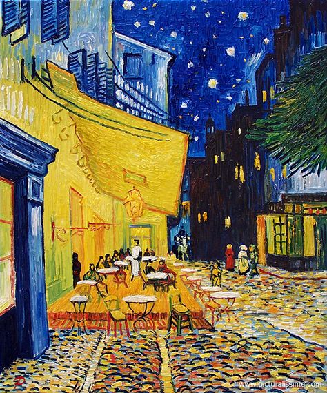 Vincent van Gogh. The Café Terrace on the Place du Forum, Arles, at Night - September 1888 Vincent Willem Van Gogh, World Famous Paintings, Cafe Terrace, Arte Van Gogh, Van Gogh Museum, Art Van, Van Gogh Paintings, Van Gogh Art, Tableau Art