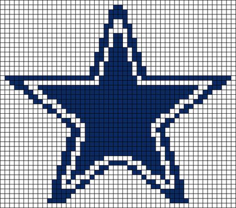 Alpha pattern #2485 | BraceletBook Y2k Alpha Pattern, Cowboys Crochet, Cone Crochet, Cowboy Crochet, Crochet Bear Hat, Cowboys Dallas, Dallas Cowboys Football Team, Grid Patterns, Easy Perler Beads Ideas