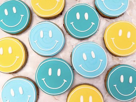 Smiley Face Cookies, Shared Birthday Parties, Face Cookies, Boys First Birthday Party Ideas, Baby Birthday Themes, Boy Birthday Party Themes, Twin First Birthday, 1st Birthday Themes, Birthday Themes For Boys