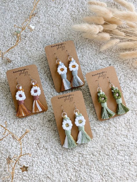 Macrame earrings diy