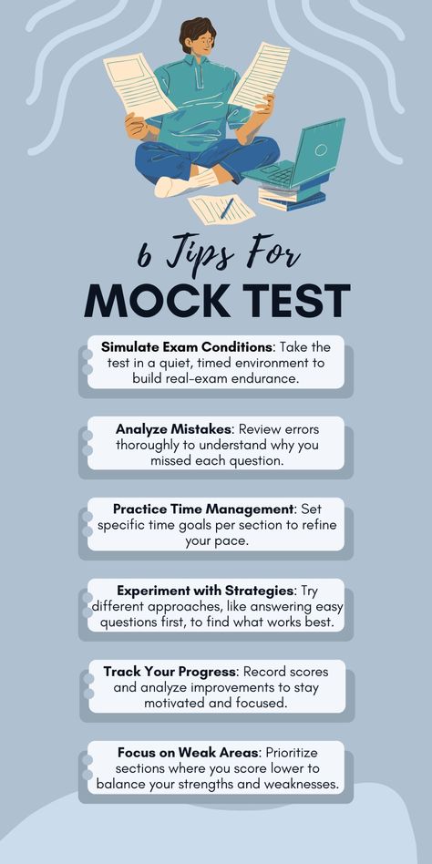 Mock tests are practice exams designed to simulate the actual exam environment, helping students prepare effectively. They replicate the structure, timing, and types of questions likely to be encountered in real exams, such as the CLAT or other competitive tests. Mock tests help students gauge their preparedness, identify strengths and weaknesses, and improve time management. #study #tips #motivation #law #exam Ipmat Exam, Final Exam Study Tips, Clat Exam, Identify Strengths, Book Vibe, Exam Preparation Tips, 10th Exam, Online Mock Test, Exam Study Tips