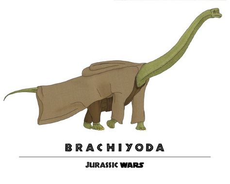 Yoda + Brachiosaurus = Brachiyoda #JurassicWars Star Wars Dinosaur, Dinosaur Species, Star Wars Funny, Sci Fi Design, Funny Decor, Star Wars The Force Awakens, Star Wars Inspired, Dinosaur Art, Boy Stuff