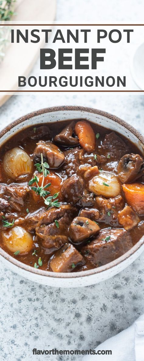 Instant Pot Beef Bourguignon Recipe, Instapot Beef Stew, Instant Pot Beef Bourguignon, Beef And Mushroom Stew, Braised Beef Stew, Instant Pot Beef Stew Recipe, Pressure Cooker Beef Stew, French Beef Stew, Instant Pot Stew