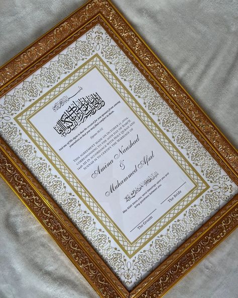 Customized Nikkah Nama 🤍 [1/6] DM for orders 📩 Nikkah Nama | Nikkah Certificate | Marriage Certificate | Frames | Wedding Gifts | Marriage | Nikkah Nama Design Nikkah Nama Design, Certificate Marriage, Nikkah Nama, Nikkah Certificate, Certificate Frames, Marriage Certificate, Holy Quran, Resin Art, Wedding Gifts