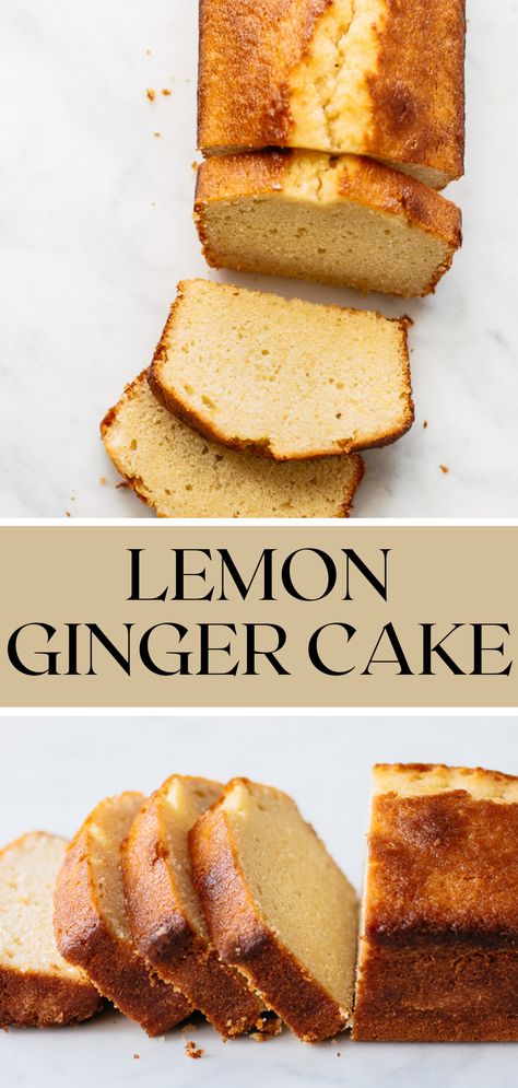 Yeasted Cake, Ginger Cake Recipe, Moist Lemon Pound Cake, Gourmet Burgers Recipes, Burgers Recipes, Lemon Pound Cake Recipe, Ginger Cake, Sugar Pie, Baking Cakes