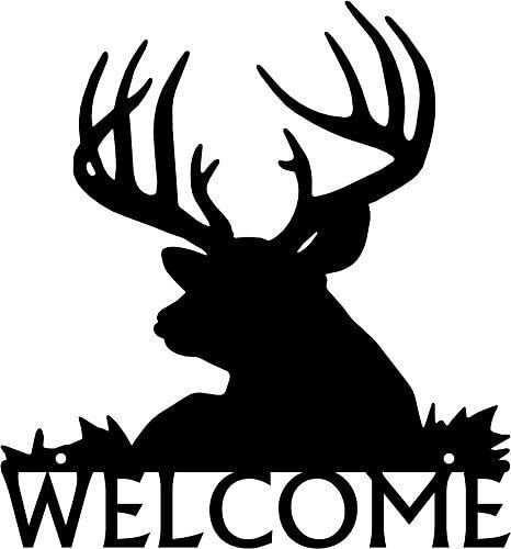 Deer Stencil, Metal Welcome Sign, Head Silhouette, Deer Buck, Buck Deer, Deer Silhouette, T Shirts With Sayings, Name Signs, Country Decor