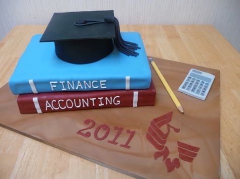 accounting cake ideas yea so when I graduate w/ my BSBA in Accounting this be an great idea for a cake but throw some purple and gold in there!! Graduation Cake Ideas, Grad Hats, Graduation Cake Designs, Graduation Party Desserts, Accounting Humor, Graduation Party Cake, Cpa Exam, Tax Accountant, Book Cake