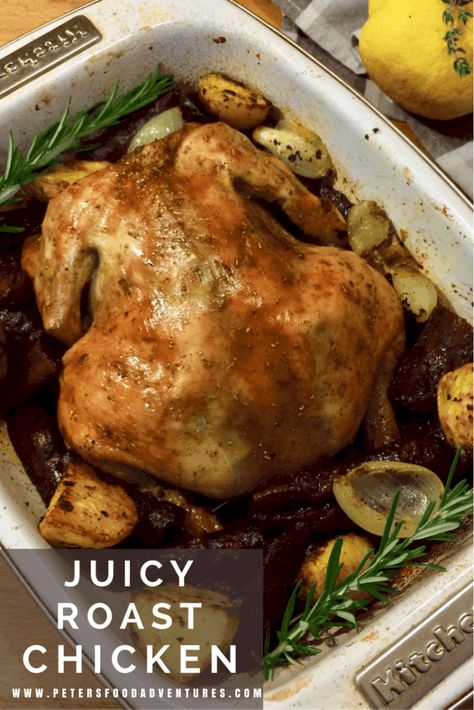 Whole Chicken Recipes Oven, Full Chicken, Lemon Roasted Chicken, Oven Chicken Recipes, Whole Chicken Recipes, Whole Roasted Chicken, Lemon Rosemary, Roast Chicken Recipes, Mood Food