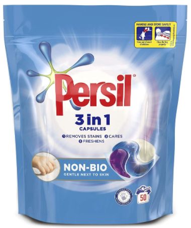 Persil 3in1 Non Bio capsules - tough on stains, but kind next to skin 3in1 capsules freshen and take care of clothes while tackling stains Gentle non bio capsule formula is ideal next to sensitive skin Persil 3in1 Non Bio capsules cares for clothes British Skin Foundation recognises Persil’s research into skin care One pack of these washing capsules lasts enough for up to 50 washes, ideal for families Capsule Packaging, Family And Baby, Powder Laundry Detergent, Baby Laundry Detergent, Baby Detergent, Olive Oil Soap, Washing Powder, Fabric Conditioner, Laundry Liquid