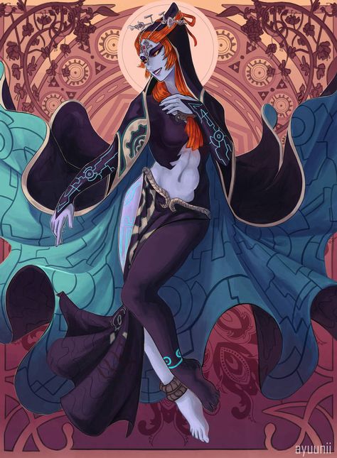 Midna Twilight Princess, Midna Cosplay, Legend Of Zelda Midna, Link And Midna, Twilight Princess Midna, Nintendo Fan Art, Gamers Anime, Zelda Twilight Princess, Zelda Art