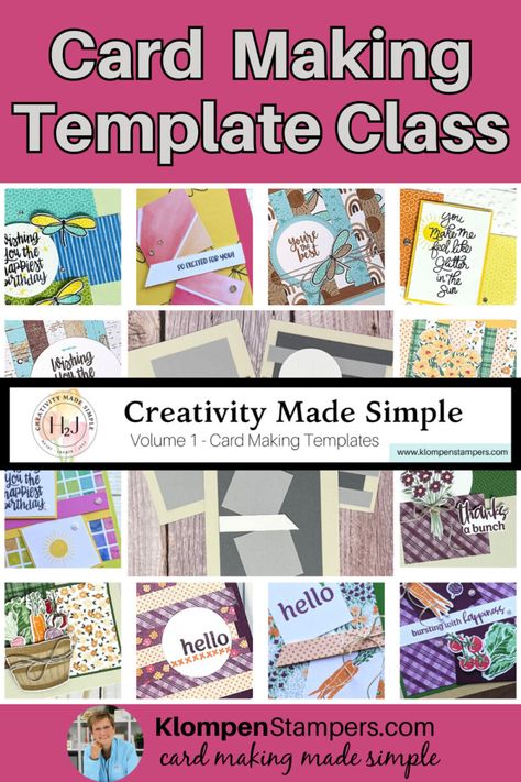 Creativity Made Simple is my new twist to our Card Making Templates Series that keeps card making simple when you use templates to inspire your creativity! We're creating card patterns that will help you design quick and easy cards, or provide a starting point to step your cards up to any level of creativity. Easy Card Layouts, Card Making Sketches, Jackie Bolhuis Cards, Diy Greeting Cards Ideas Simple, Stampin Up Pop Up Cards, Card Making Templates Printables Free Pattern, Card Making Templates Free Printable, Fun Fold Cards Tutorials Templates, Creative Card Making Ideas