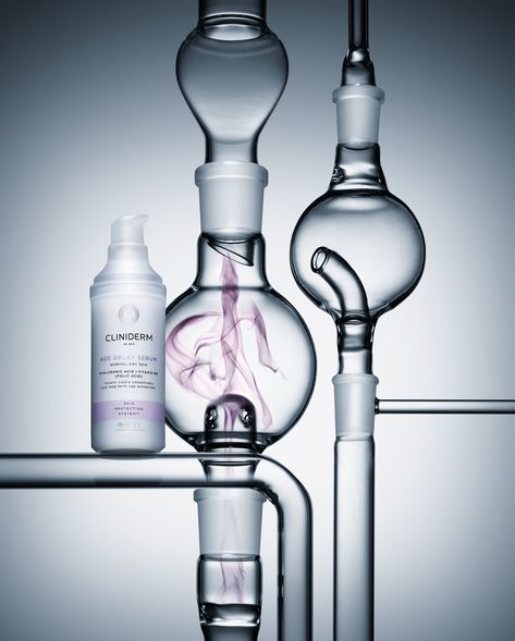 Cosmetic Skin Care Lab Still Life Photography, photographed by Still Life Photographer Daniel Lindh Skincare Campaign, Beauty Science, Product Styling, Cosmetics Photography, Prop Stylist, Still Life Photographers, Beauty Products Photography, Cosmetic Design, Still Photography