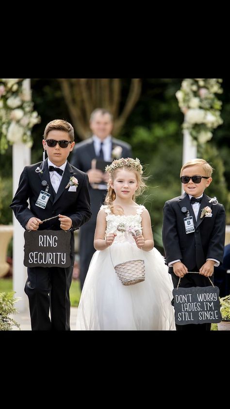 Ring Security Wedding, Flower Girl And Ring Bearer, Ring Security, Ring Bearers, Wedding Picture Poses, Future Wedding Plans, Dream Wedding Ideas Dresses, Cute Wedding Ideas, Wedding Goals