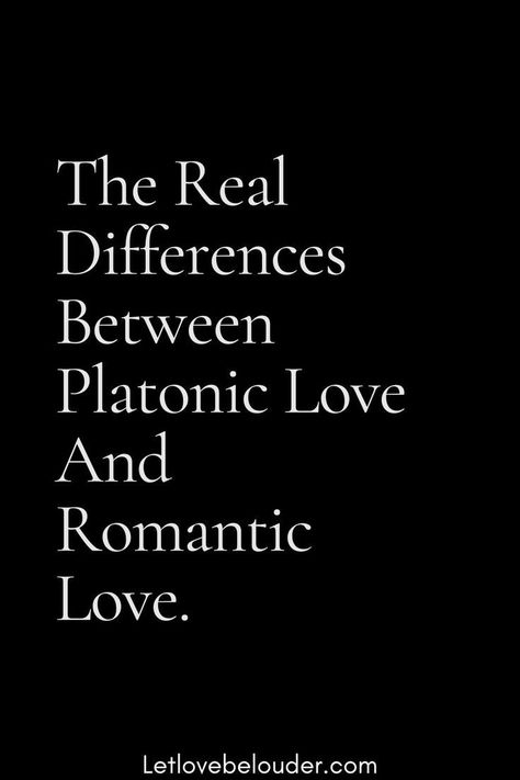 Then there’s my partner, who will be the groom – of course, if all goes well. I can’t wait to spend my life with this person. Both must be by my side on my wedding day. And both are the loves of my life. But here’s the difference: one is platonic love and the other is romantic love. Platonic Vs Romantic Attraction, Platonic Life Partner, Non Romantic, Romantic Love Couple, What Love Means, Love Means, Platonic Love, Love Is When, My Wedding Day