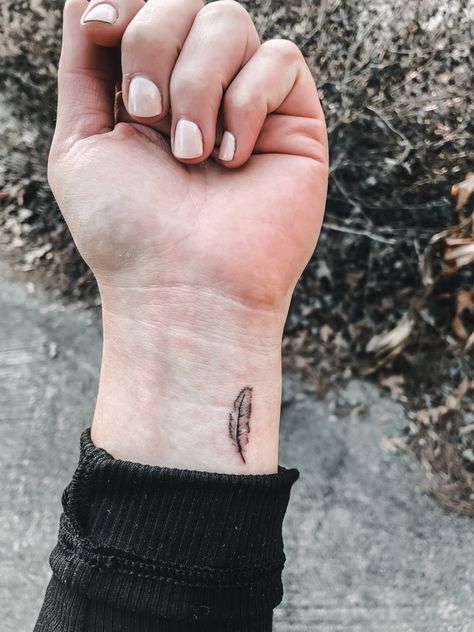 Feather Small Tattoo, Feather Tattoo Finger, Mini Feather Tattoo, Goose Feather Tattoo, Feather Tiny Tattoo, Seagull Feather Tattoo, Black And White Feather Tattoo, Hand Feather Tattoo, Micro Feather Tattoo