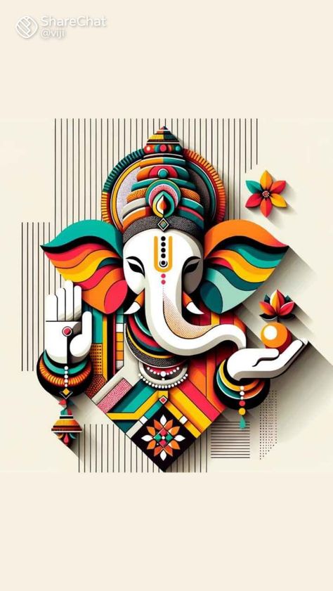 Ganesh Laxmi Painting, Rangoli Designs Abstract, Ganesha Wall Painting, Abstract Rangoli, Ganapati Images, Ganesha Wall Art, Wallpaper Hanging, Diwali Special Rangoli Design, Ganesh Rangoli