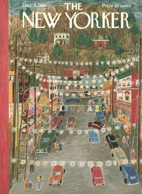 The New Yorker Old Covers, New Yorker December, The New Yorker Magazine, New Yorker Magazine, New Yorker Covers, Postal Vintage, 9 December, Christmas Cover, Old Magazines