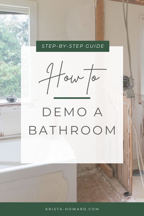 How To Demo A Bathroom, Bathroom Demolition Diy, Bathroom Demo, Bathroom Downstairs, Easy Diy Home Projects, Home Depot Bathroom, Beautiful Master Bathrooms, Bathroom Makeovers, Shop Vacuum