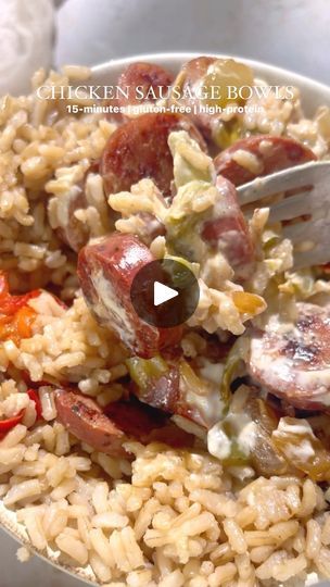 1.7M views · 28K reactions | Ashley McCrary on Reels | elsooyer · Divine Failure Chicken Apple Sausage Meal Prep, Sausage Bowls, Divine Failure, Costco Chicken Apple Sausage Recipes, Chicken Apple Sausage Quinoa, Sausage And Cauliflower Rice, Chicken Sausage Cauliflower Rice, 15 Minute Chicken, Low Fat Low Calorie Recipes