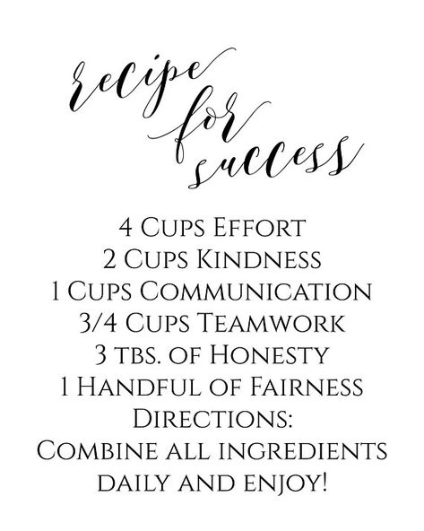 Recipe For Success Quotes, Recipe Calligraphy, Positive Business Quotes, Mindset Bulletin Board, Event Quotes, Success Principles, Recipe For Success, Love Me Quotes, Self Quotes