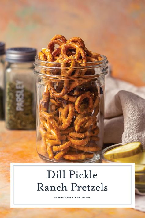 Dill Pickle Flavored Recipes, Dill Pickle Ranch Pretzels, Dill Pickle Pretzels, Dill Pickle Pretzels Recipe, Dill Pretzels Recipes, Ranch Dill Pretzels, Pickle Pretzel, Dill Pretzels, Ranch Pretzels Recipe