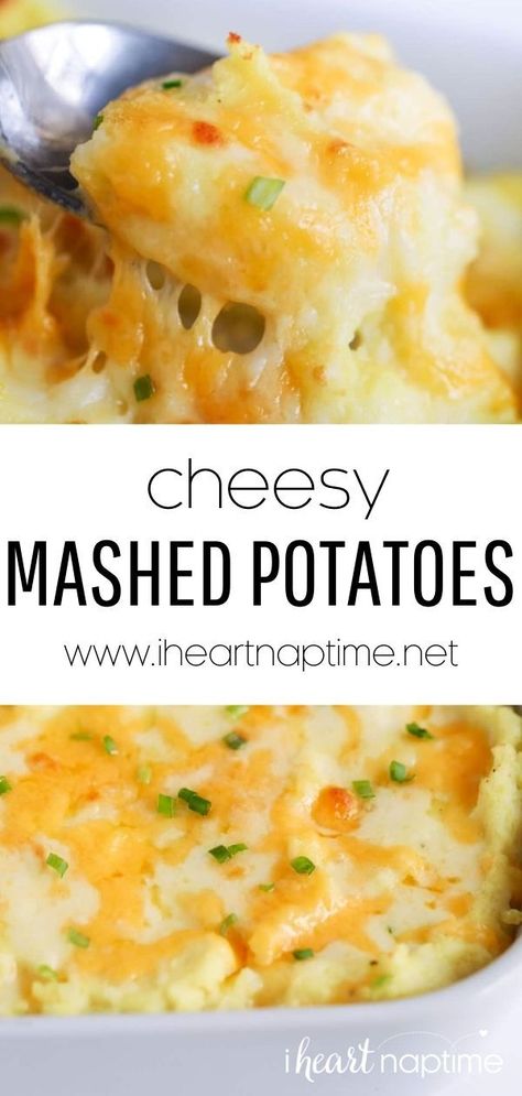 Cheesy Potatoes Using Real Potatoes, Golden Potato Recipes Mashed, Cheesy Potatoes Mashed, Homemade Cheesy Mashed Potatoes, Cheesy Mashed Potatoes Casserole, Cheesy Mash Potatoes, Cheesy Bacon Mashed Potatoes, Best Cheesy Mashed Potatoes, Cheddar Cheese Mashed Potatoes