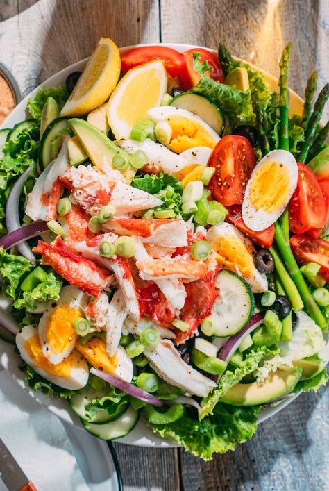 Crab Louie Salad Recipe, Louie Salad Recipe, Shrimp Louie, Crab Louie Salad, Crab Louie, Crab Recipe, Seafood Recipe, 2024 Recipes, Grape Salad