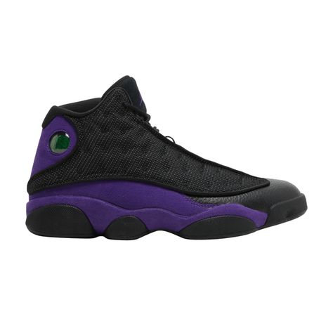 Check out the Air Jordan 13 Retro 'Court Purple' on GOAT Jordan 11 Purple, Air Jordan Retro 13, Jordan 13 Black, Air Jordan 13 Retro, Jordan 13 Retro, Nike Air Jordan Retro, Black And Purple, Retro Shoes, Jordan 13